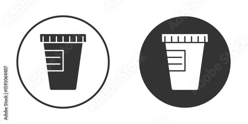 Urine test icon. Black filled vector illustration. vector logo template