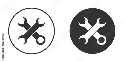 Tools icon. Black filled vector illustration. vector logo template