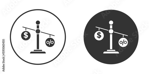 Taxes icon. Black filled vector illustration. vector logo template