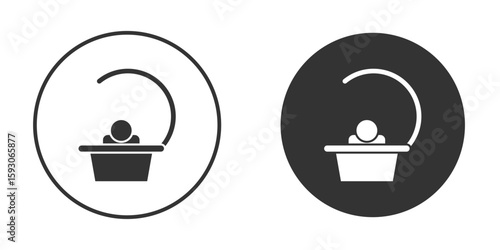 Solarium icon. Black filled vector illustration. vector logo template
