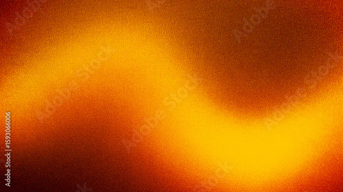 Black brown red burnt orange amber yellow gold white abstract background. Curved line wave wavy. Color gradient ombre blend blur flow fluid. Noise grain mesh. Bright light fire hot glitter neon glow. 