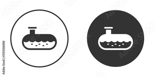 Sewerage tank icon. Black filled vector illustration. vector logo template