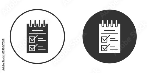 Reservation icon. Black filled vector illustration. vector logo template