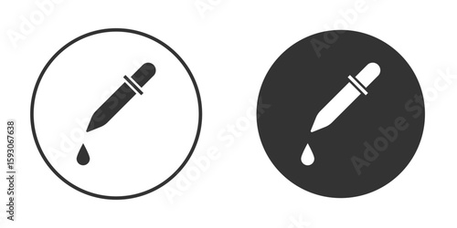 Pipette icon. Black filled vector illustration. vector logo template