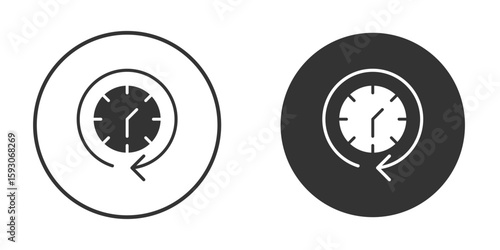 Past icon. Black filled vector illustration. vector logo template