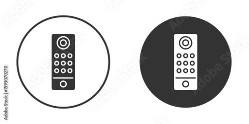 Intercom icon. Black filled vector illustration. vector logo template