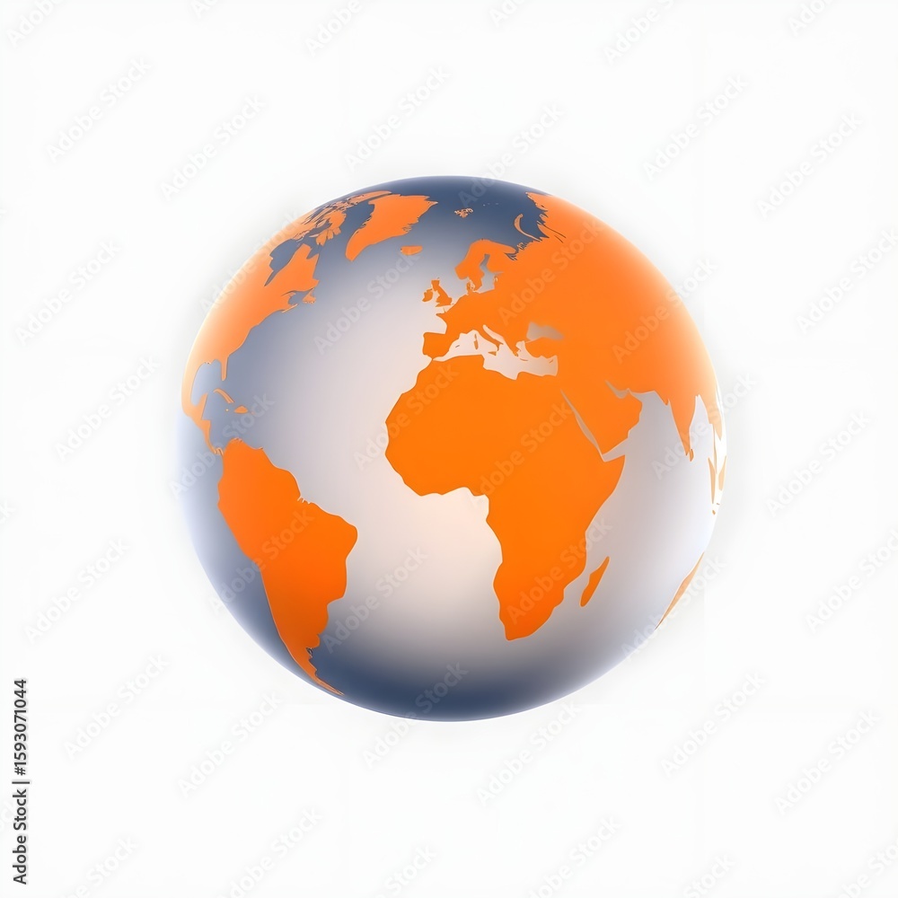 Fototapeta premium globe on white background