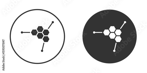 Hormones icon. Black filled vector illustration. vector logo template