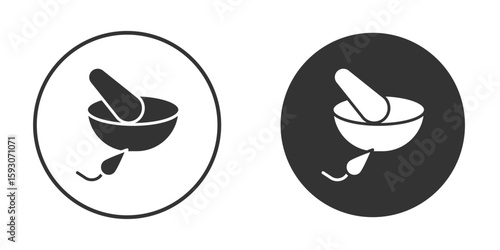 Herbal medicine icon. Black filled vector illustration. vector logo template
