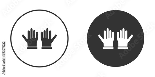 Gloves icon. Black filled vector illustration. vector logo template