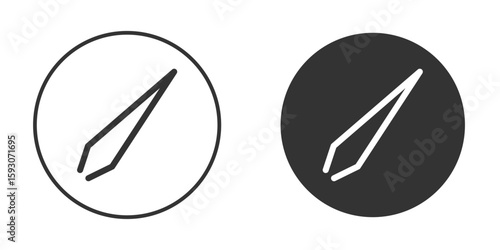 Eyebrow tweezers icon. Black filled vector illustration. vector logo template