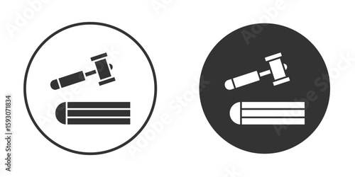 employment law icon. Black filled vector illustration. vector logo template
