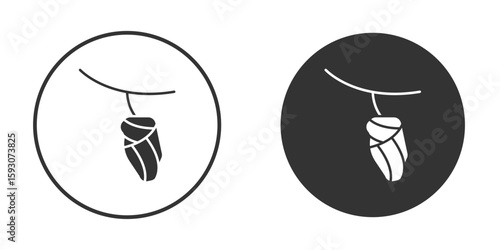 Cocoon icon. Black filled vector illustration. vector logo template