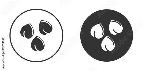 Chickpeas hummus icon. Black filled vector illustration. vector logo template