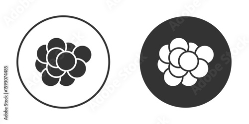 Cancer icon. Black filled vector illustration. vector logo template