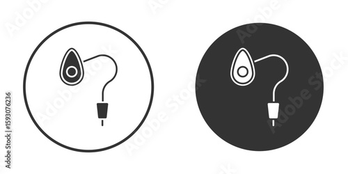 Anesthesia icon. Black filled vector illustration. vector logo template
