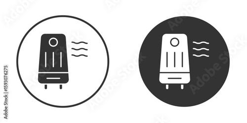 Air purifier icon. Black filled vector illustration. vector logo template
