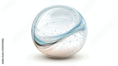 Transparent Soap Bubble on Glass Surface