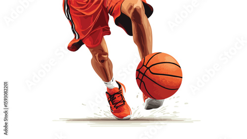 Basketball player showcasing sports footwear