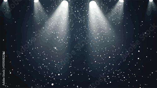 Sparkling Particle Spotlights Wide Angle Illumination