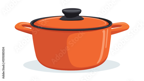 Stewpot Vector Kitchen Pan Kit Isolated