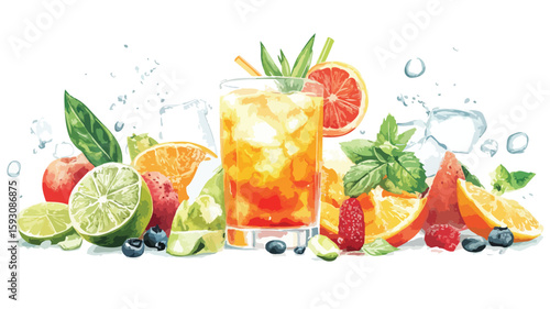 Summer Cocktail Element Set for Designers
