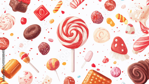 Colorful Lollipop Confectionery Display