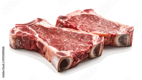 Wide Angle T-Bone Steak Cut