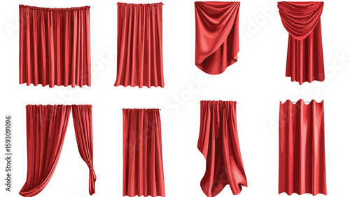 Theater Curtain Design Set Wide Angle