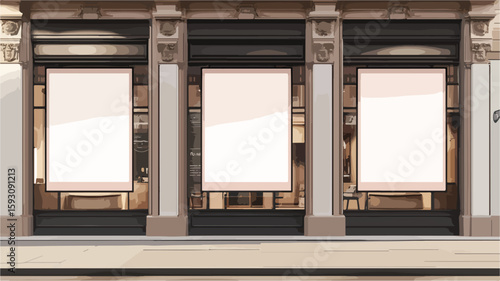 Large Banner Mockups at Coffee Shop