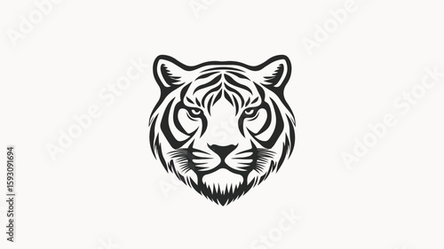 Tiger Head Icon Vector Illustration