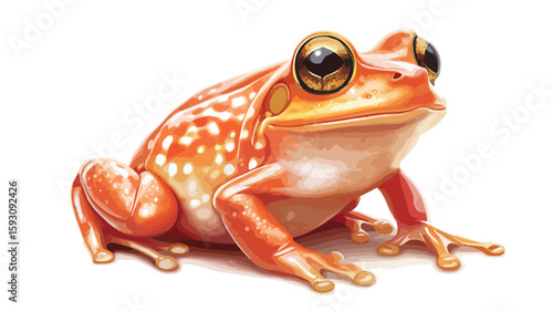 Vibrant Tomato Frog Wildlife Close-Up