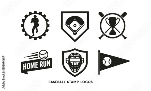 Vintage baseball emblems: classic icons for sports enthusiasts and designers