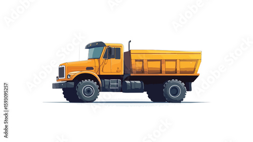 Wide Angle Truck Vehicle White Background