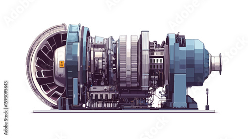 Industrial Turbine Electric Efficiency Wide Angle