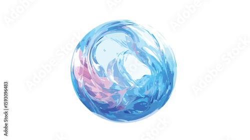 Underwater bubble animation abstract background