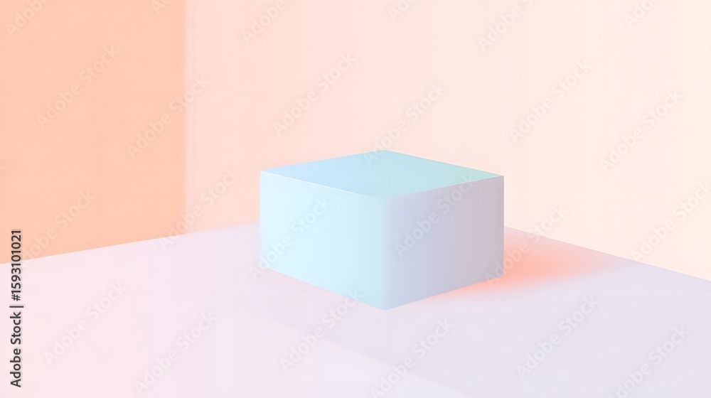 Obraz premium Pastel Cube Minimalist Product Display Background