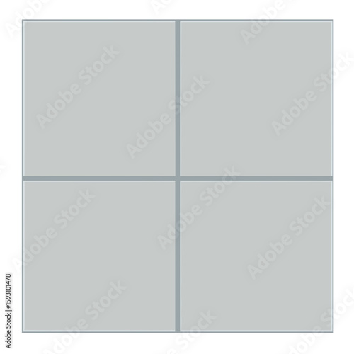 close-up of square tiles with grout between seams