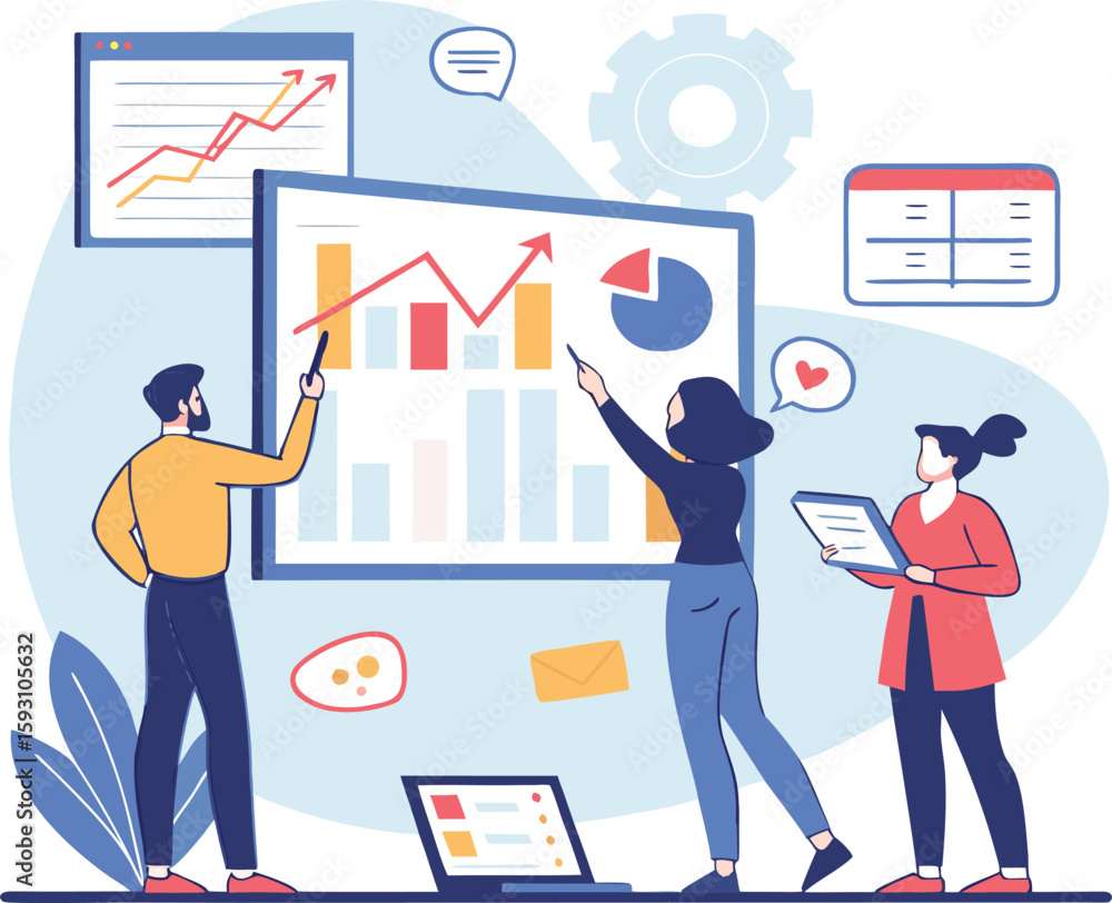 Fototapeta premium Competitive Analysis Strategy | Business Market Analysis Plan