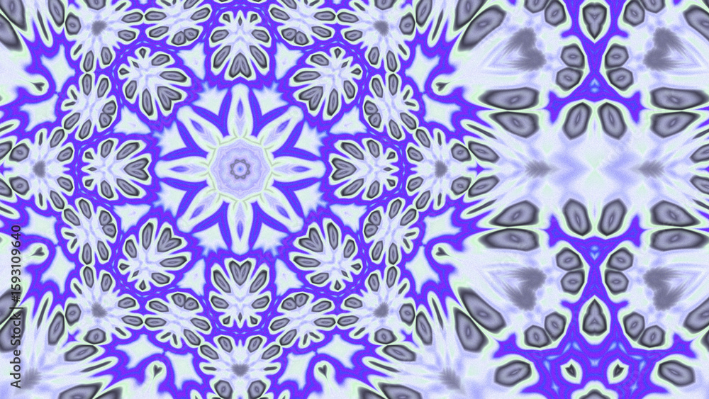 Fototapeta premium Abstract Radiant Burst with Soft Grain Texture, Symmetrical Glow Pattern in Psychedelic Style, Radiating Circular Abstract with Subtle Noise, Kaleidoscopic Starburst with Gradient Flow