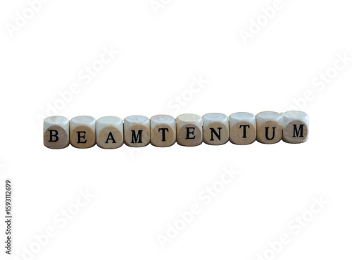 Holzbuchstaben Beamtentum