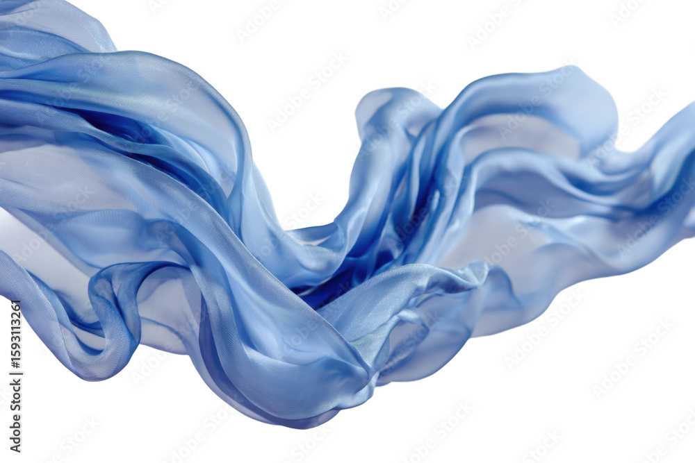 Flowing blue silk fabric in motion abstract art. Isolated on transparent background, png. Flowing blue silk fabric in motion abstract art. Isolated on transparent background, png.