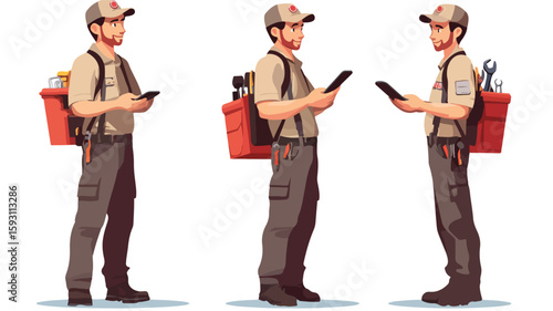 Mechanic Supervisor Character Vector Repairman
