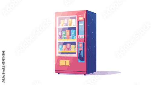 Modern Vending Machine Transparent Design Mockup