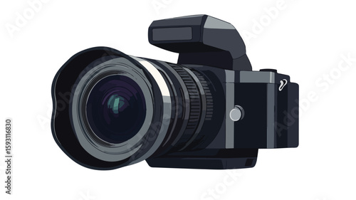 Wide Angle Video Camera Vector Illustration