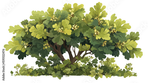 Diverse Woodland Tree Types - Wide Angle