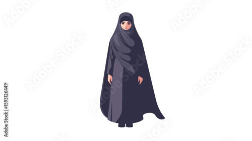 Islamic Woman in Niqab Protests Taliban