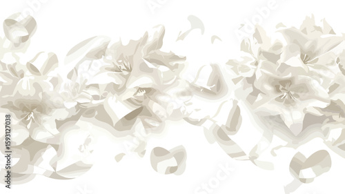 Elegant Wedding Decor White Flowers Wide