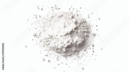 Circular white powder frame transparent design
