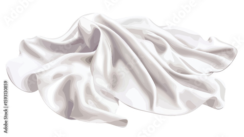 Elegant White Silk fabric Background